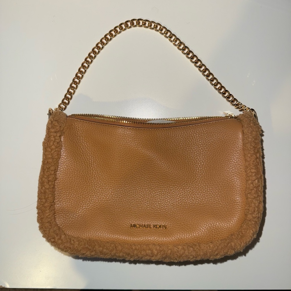 Michael Kors Leather convertible purse with Gold chain